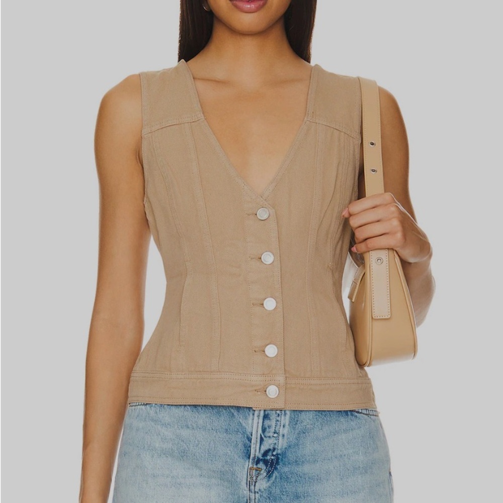Sovereign NWT Fitted Theory Denim Vest- sz Medium